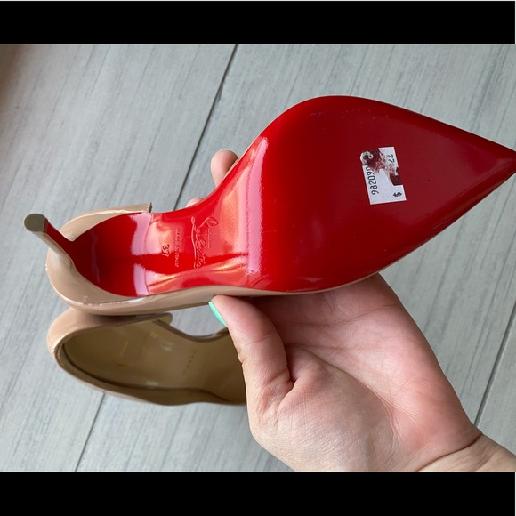 Christian Louboutin Iriza Patent Nude Heels - Picture 8 of 9